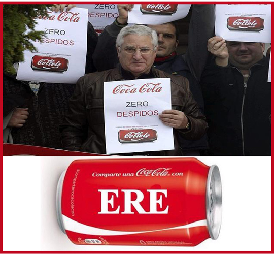 La crisis de reputación de Coca-Cola en España. El ERE en Coca-Cola desata la infelicidad.